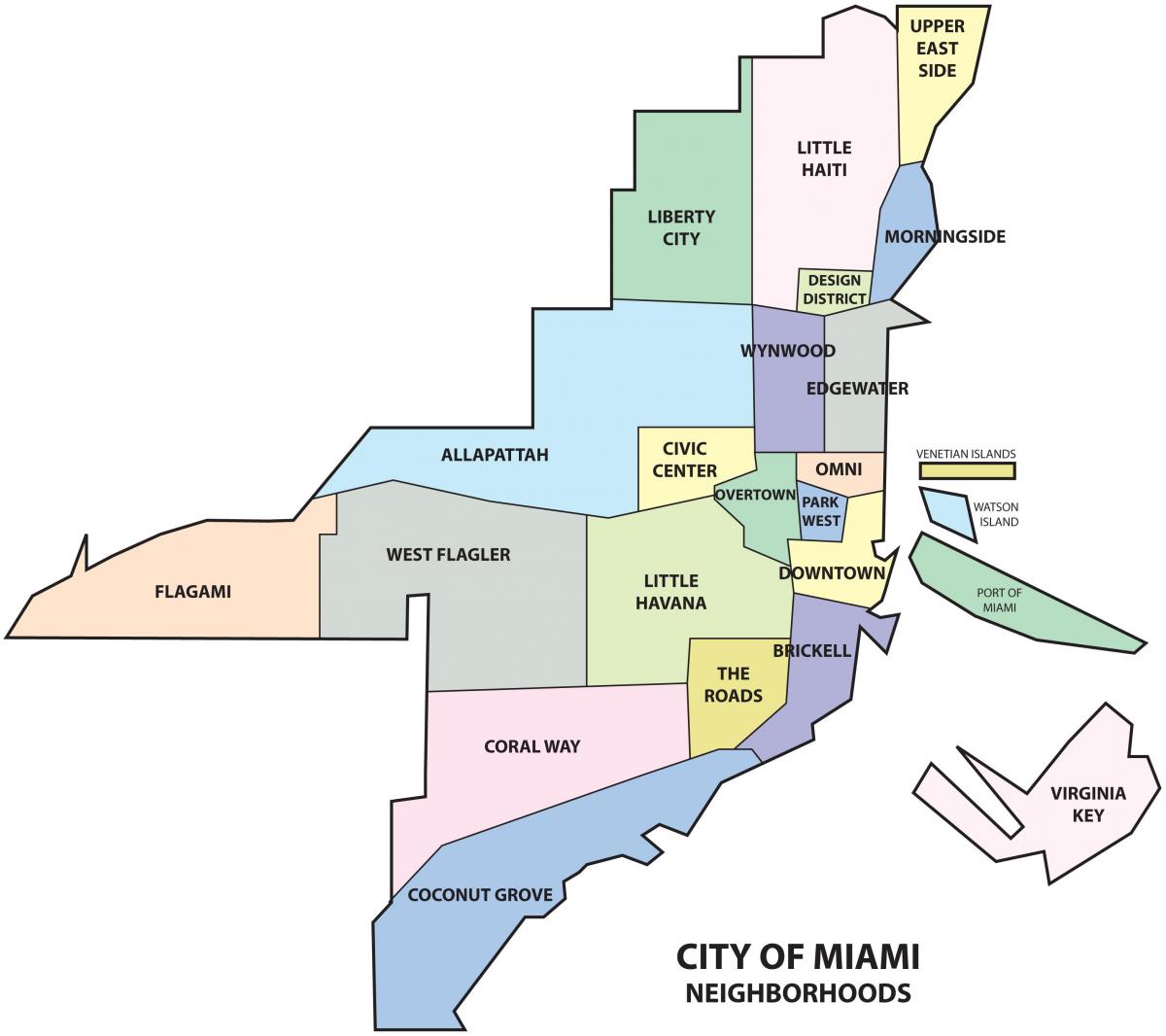 карта окрестностей Майами