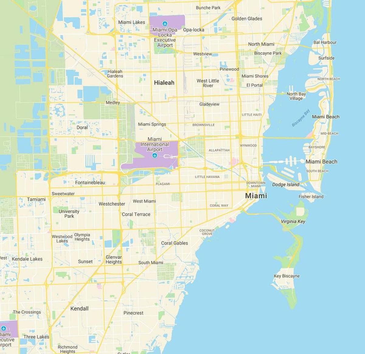 карта Майами