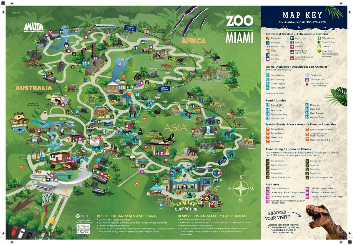 зоопарк Майами карте
