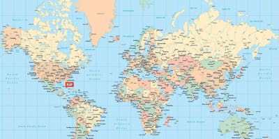 Расположение Майами на карте мира