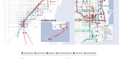 Автобусные маршруты в Майами карте